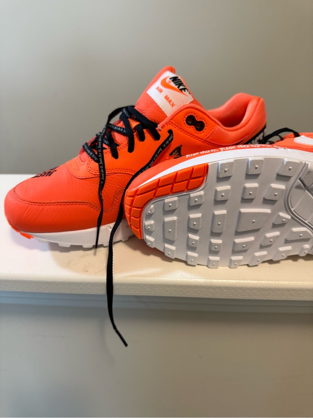 Nike Orange and White 'Just Do It' Air Max Sneaker - Picture 3 of 6